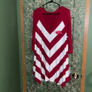 Super cute ARKANSAS RAZORBACK tunic